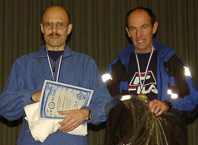 Uli bei der Siegerehrung als Zweiter